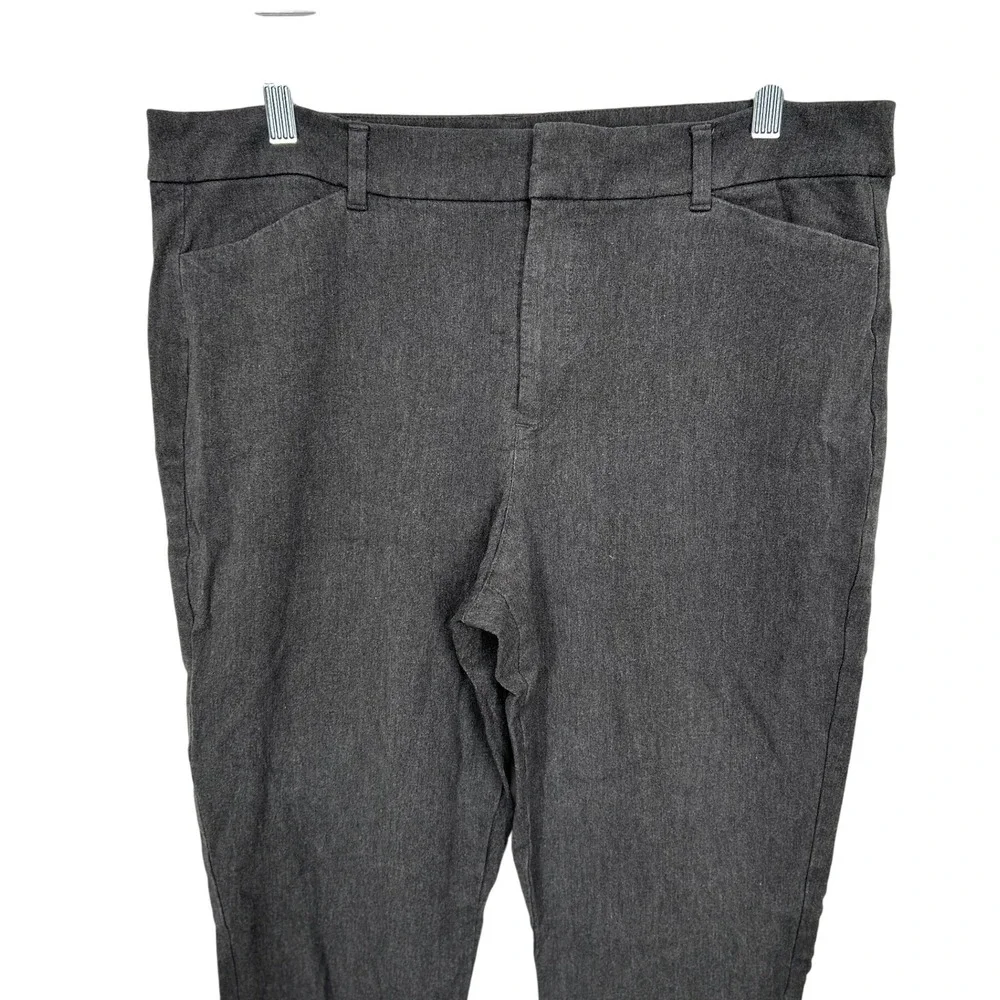 Old Navy High Rise Pixie Secret‎ Smooth Pockets Gray Dress Pants Women's 14 Tall
